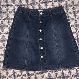 Button up jean skirt